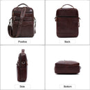 Vintage Men's Genuine Leather Shoulder Bag Casual Handbag for Natural Leather Crossbody Messenger Flap Bags Male