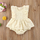Toddler Baby Boy Girl Clothes Lace Floral Romper Jumpsuit Infant Summer Sleeveless Cotton Ruffle Outfit