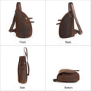 Genuine Leather Shoulder Bags for Men Chest Bags Multifunction Crossbody Bag Vintage Chest Packs