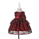 Summer Children Girls Wedding Dresses Elegant Sleeveless Solid Color Princess Birthday Party Dress Girl Birthday Clothing