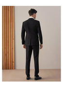 Wedding Suit For Men Groom Dress Formal Business Man Black Suits Set Blazer Vest Pant Slim Style