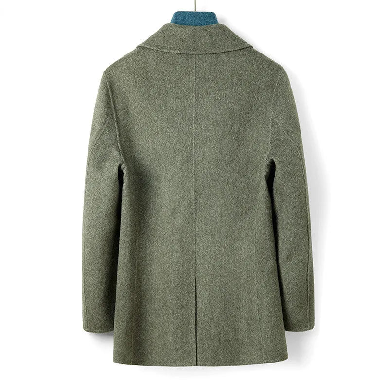 Wool Double-sides suit causal Men coat overcoat double breasted overcoat