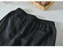 Men Straight Linen Pant Casual Drawstring Trousers for Man Linen Fabric Cozy Pants