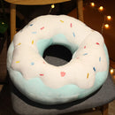 Plush Chocolate Donut Cushion Christmas Stuffed Donuts Pillow Decorative Sofa Seat Decor Xmas Cushions