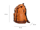 Backpack Men Travel Backpack Retro Leather Paratrooper Bag Imported Tanned