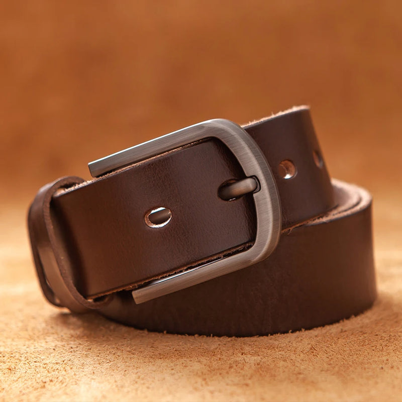 Top genuine leather belts for men luxury designer high brown male belt