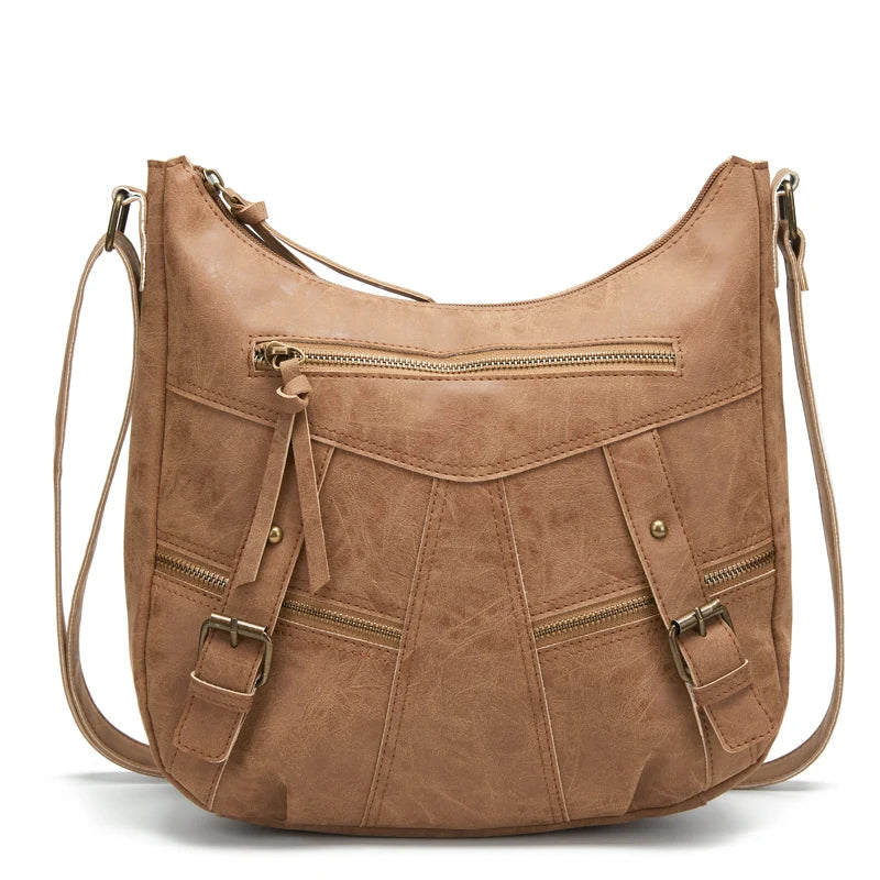 Women Shoulder Bag Leather Crossbody Bag Female's Handbag Pockets Tote Purses