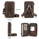 Men Shoulder Bag Genuine Leather Crossbody Bags Large Capacity with Phone Pocket Casual Male Waist Pack