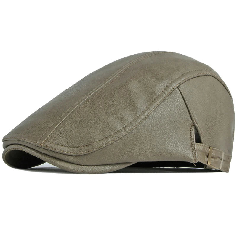 Berets Leather Beret Caps Autumn Winter Hats for Men Flat Cap Male Female Beret Hats