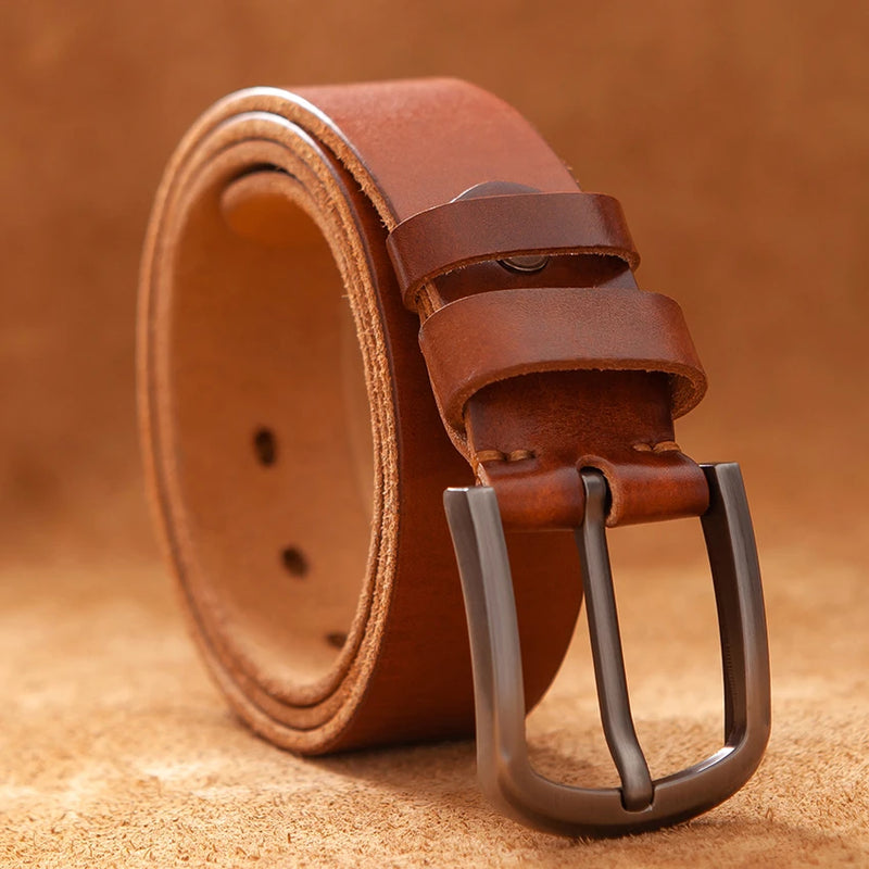 Top genuine leather belts for men luxury designer high brown male belt