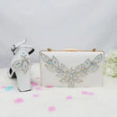 White Beads Pearl wedding shoes Bride Pointed Toe Square Thick High Heel Party dress shoes
