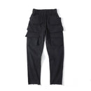 Multi Pocket Shell Functional Overalls Micro Flared Pants Cargo Trousers Men