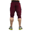 Men's Sports Gym Shorts elastic zipper pocket fitness man blend cotton Shorts jogger Shorts men sweatpants