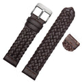 Genuine Leather Braided Watch Strap Quick Release Wrist Band Bracelet Accessories