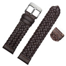 Genuine Leather Braided Watch Strap Quick Release Wrist Band Bracelet Accessories