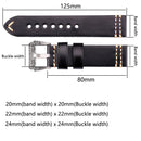 Handmade Watchband Genuine Leather Watch Band Strap Watch Accessories Retro Steel Buckle