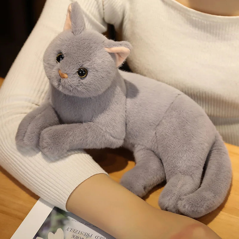 Stuffed Lifelike Cats Plush Toy Simulation Cute Cat Doll Animal Pet Toys For Children Home Decor Baby Gift