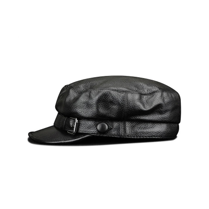 Military Hat Sailor Hats Black Ladies Beret Caps Flat Top Captain Cap Travel Cadet