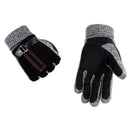 Knitted Wool Gloves Winter Thicken Fleece Warm Men's Genuine Leather Moto Gloves Male Mittens