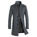 Autumn Winter Brand Men Wool Blends Coats Overcoat Luxury Business Casual Wool Coat