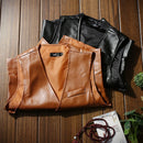 Autumn Men Vests Coats Sleeveless Jackets Casual Outwear Biker Leather Waistcoats