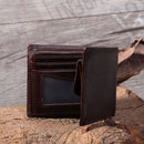 Genuine Leather Men Wallets with Coin Pocket Card Holder Wallet RFID Blocking Purse for Men
