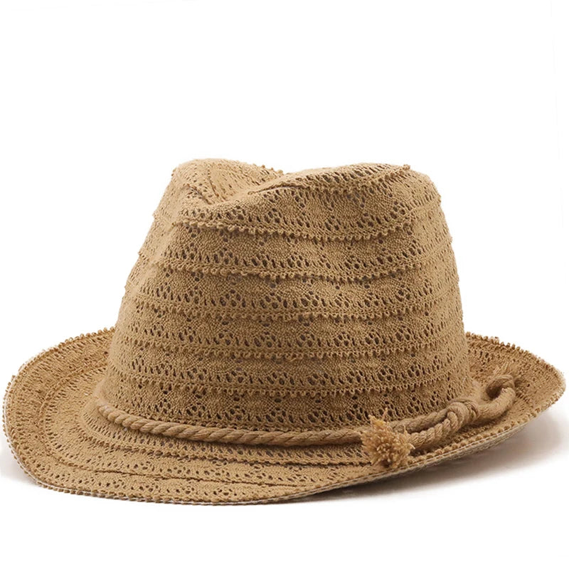 Summer Hollow Sun Hats Sweet Tassel Balls hats Girls Beach Panama Hats Fedoras
