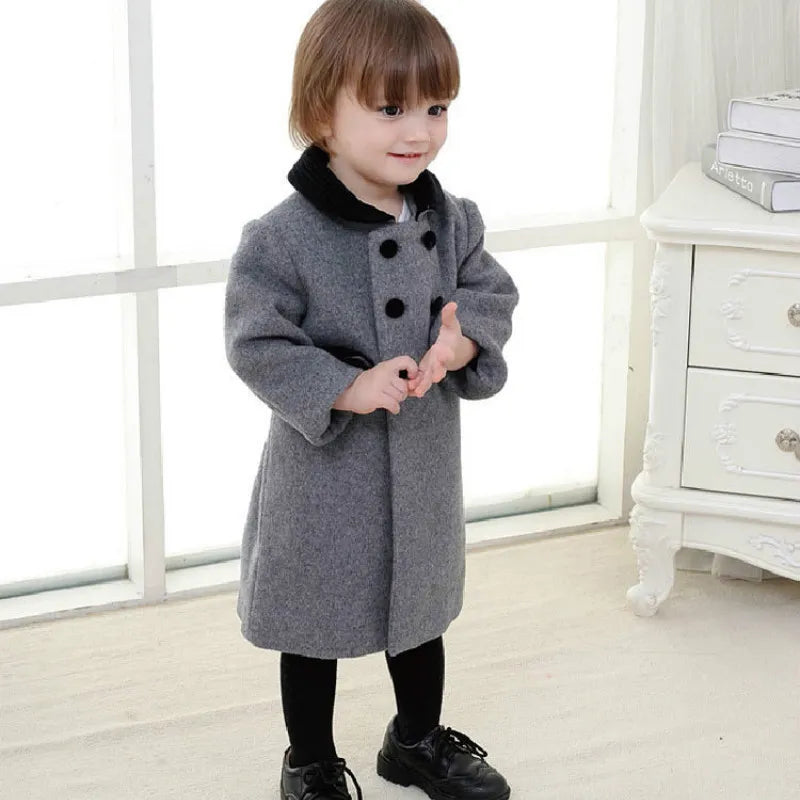 Winter Spanish Children's Clothing Coat Double-sided Wool Jacket Toddler Boy Jacket Boys