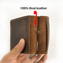 Handmade Genuine Leather Men Money Clip Wallet with Card Holder Money Holder Wallet Men Wallet Clip Bill Holder