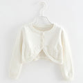 Kids Cardigan Autumn Spring Girl Cotton Sweater Children Clothes Cardigan Solid Lovely Long Sleeve Knitwear