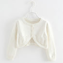 Kids Cardigan Autumn Spring Girl Cotton Sweater Children Clothes Cardigan Solid Lovely Long Sleeve Knitwear