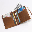 Genuine Leather Wallet For Men Male Short Bifold Small Slim Men's Zipper Coin Pocket