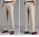 Men Trousers Casual Summer Flat Thin Loose High Waist Linen Pants Business Office Formal Suit Pants For Men