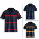 Liseaven men's T shirt turn-down collar basic color short Sleeve Slim T-shirts tee shirt for men