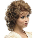 Women Brown Curly Hair Wave Curly Wigs Short Curly Bob Hair Natural