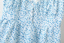 Floral Camis Summer Ladies Vintage Blue Tops Cute Women Soft Cotton Top Chic