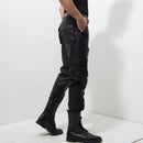 Genuine Leather Pants Men Casual Motorcycle Pants Men Leather Joggers Pantalon