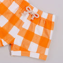 Summer Baby Girls Boys Clothes Sets Letter Short Sleeve T Shirts Plaid Shorts Outfits
