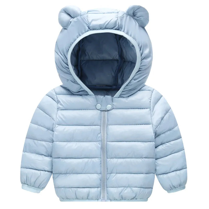 Baby Kids Boys Winter Clothing Children Lightweight Cotton-Padded Coats Toddler Girls Zipper Outerwear