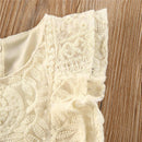 Toddler Baby Boy Girl Clothes Lace Floral Romper Jumpsuit Infant Summer Sleeveless Cotton Ruffle Outfit