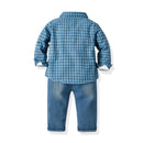 Kids Boys Casual Clothing Set Toddler Boys Long Sleeve White Pants Outfit