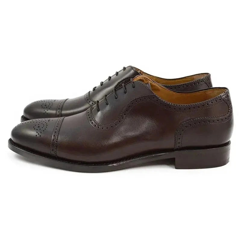 Oxford Brogue Men Dress Shoes Business Style Man Shoe Solid Formal Designer Genuine Leather Best Men Shoes