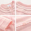 Princess Baby Girl Knitted Sweater Long Sleeve Cotton Children's Cardigan Sweater Outerwear Infant Girls Clothing