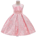 Spring Summer Flower Girl Dresses Christmas Print Princess Birthday Party Dress Children Girls Ball Gown