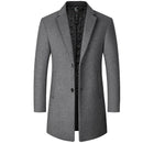 Winter coat men casual pockets luxurious male clothing pockets warm trench comfortable outwear