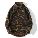 Thick Shirts Coat Streetwear Hip Hop Pockets Geometric Block Shirt Men Casual Shirts Jacket Tops