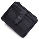 Genuine Leather RFID Blocking Zipper Card Holder Credit Cart Wallet Mini Slim Wallet Card & Id Holders Man Business