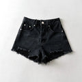 Summer Arrival Women Basic Denim High Waist Leg-openings Streetwear Short Jeans