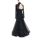 High Collar Ballroom Dresses Women Skirt Lady's Elegant Lace Standard Dress