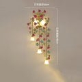 Flower Grass Wall Lights With Roses Iron Art long Wall Lamp Decorative lamp Porch lamp background Home Lighting
